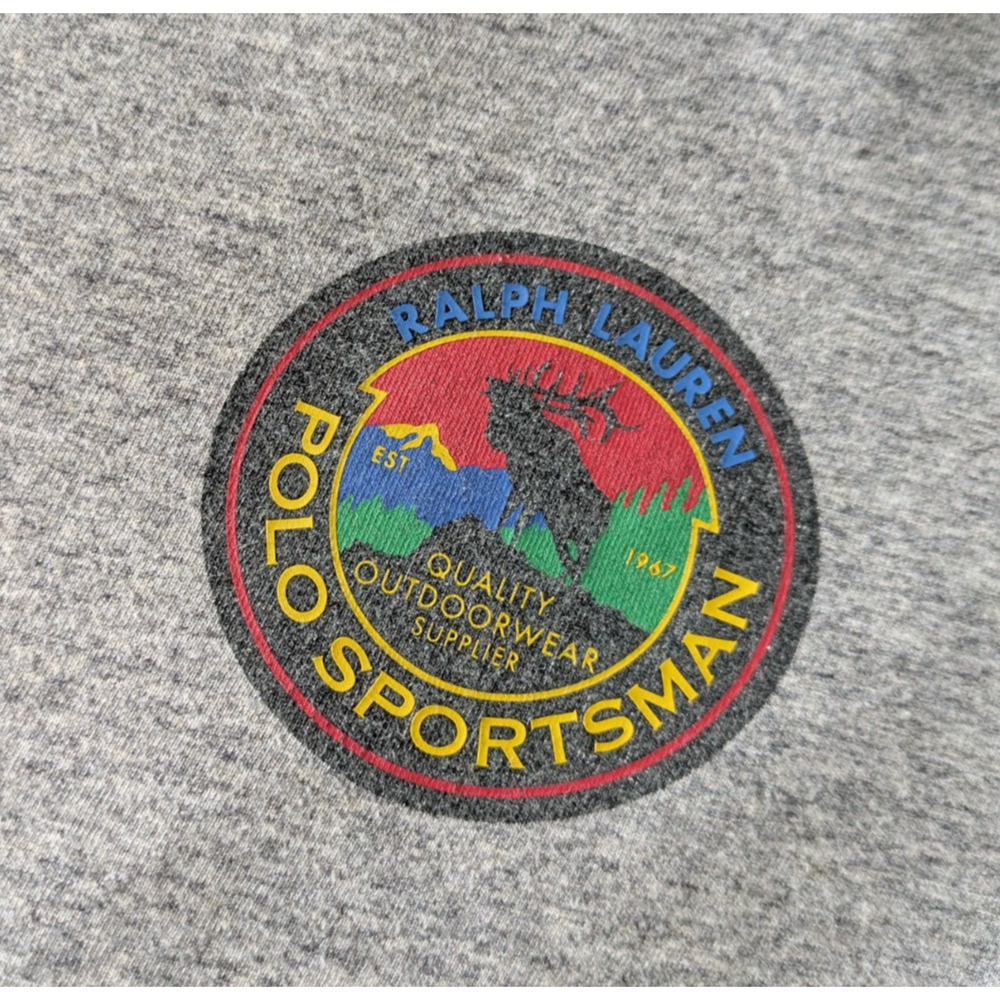 Polo Ralph Lauren Gray Sportsman Long Sleeve T Shirt Size XL Terrain Outdoor - Picture 5 of 7